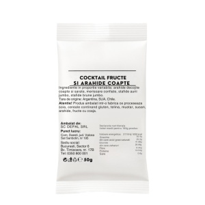 Cocktail fructe si arahide Driedfruits - 50 g