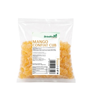 Mango confiat cuburi - 100 g