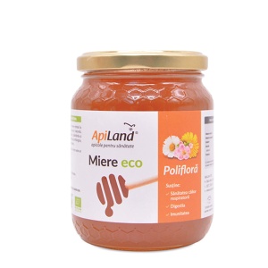 Miere poliflora cruda BIO Apiland - 500 g - Img 2