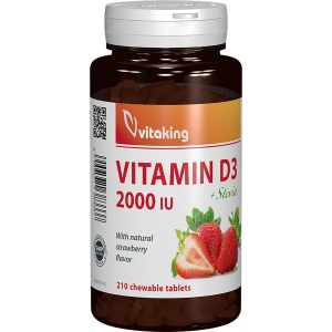 Vitamina D3 2000UI Vitaking + Stevia - 90 capsule
