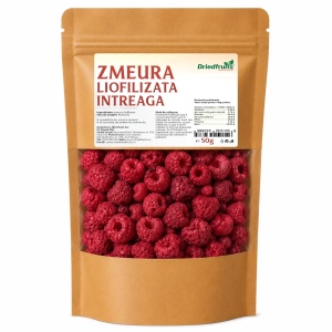 Zmeura (fructe) liofilizate intregi - 50 g