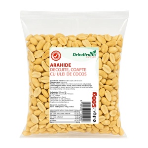 Arahide decojite coapte fara sare - cu ulei de cocos (Argentina) - 500 g