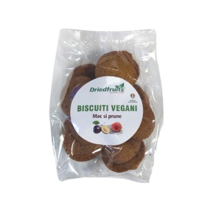Biscuiti vegani cu mac si prune (fara zahar) - 140 g