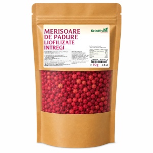 Merisoare de padure liofilizate intregi - 50 g