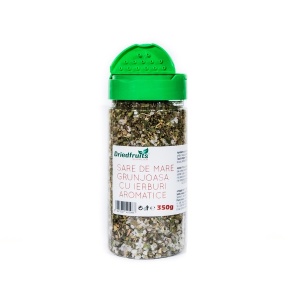 Sare de mare grunjoasa cu ierburi aromatice - 100% produs natural (borcan) - 350 g