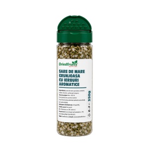 Sare de mare grunjoasa cu ierburi aromatice - 100% produs natural (borcan) - 350 g