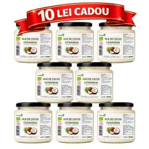 Ulei cocos extravirgin BIO (presat la rece) - 8 bucati x 500 ml