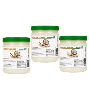 Ulei cocos pentru gatit - 3 bucati x 1000 ml
