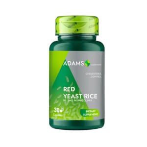 Drojdie de orez rosu (red yeast rice) 600 mg Adams Supplements - 30 capsule
