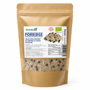 Porridge fulgi ovaz instant cu aronia si cocos BIO - 300 g