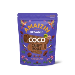 Rulouri din cocos si cacao (fara gluten) Amaizin BIO - 140 g