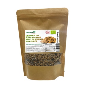 Granola cu fulgi de grau spelt si seminte BIO - 300 g