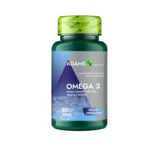Omega 3 1000 mg Adams Supplements - 30 capsule