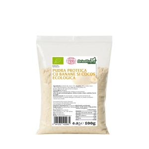 Pudra proteica cu banane si cocos BIO - 100 g