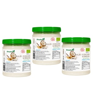 Ulei cocos virgin BIO (presat la rece) - 3 bucati x 1000 ml - Img 2