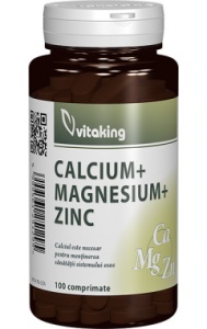 Calciu-Magneziu cu Zinc Vitaking - 100 comprimate