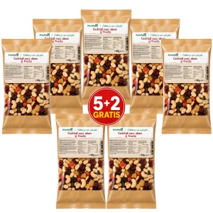 Cocktail nuci, alune si fructe - 100 g (Pachet 5 + 2 gratis)