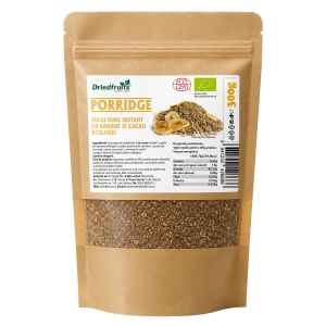 Porridge fulgi ovaz instant cu banane si cacao BIO - 300 g