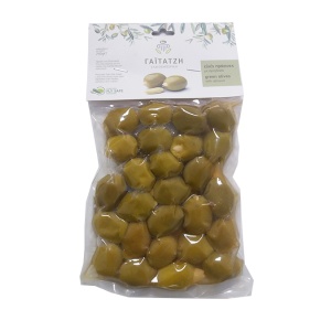 Masline verzi cu migdale (in vid) - 250 g