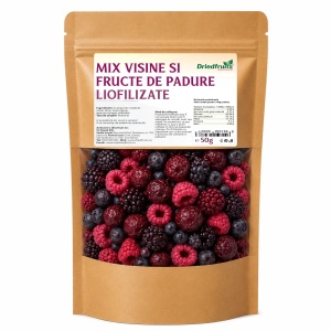 Mix visine si fructe de padure liofilizate - 50 g