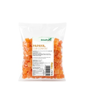Papaya confiata cuburi - 100 g