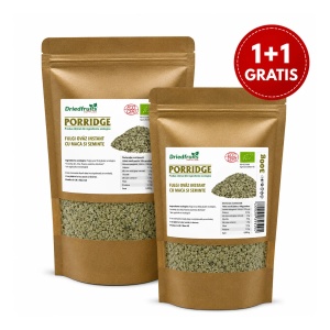Porridge fulgi ovaz instant cu maca si seminte BIO - 300 g (Pachet 1+1 Gratis)