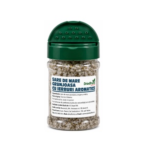 Sare de mare grunjoasa cu ierburi aromatice - 100% produs natural (borcan) - 160 g
