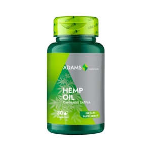 Ulei de canepa (hemp oil) 1000 mg Adams Supplements - 30 capsule
