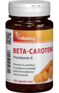 Betacaroten natural 25.000UI Vitaking - 100 capsule gelatinoase
