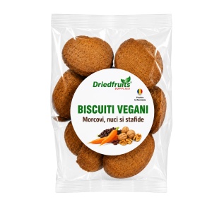 Biscuiti vegani cu morcovi, nuci si stafide (fara zahar) - 140 g