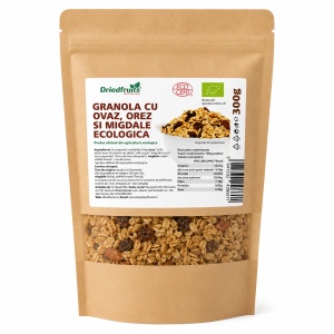 Granola cu ovaz, orez si migdale BIO - 300 g