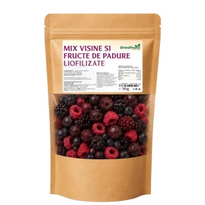 Mix visine si fructe de padure liofilizate - 50 g