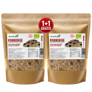 Porridge (fulgi ovaz instant) cu acai si fructe BIO - 300 g (Pachet 1+1 Gratis)