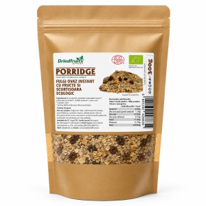 Porridge (fulgi ovaz instant) cu fructe si scortisoara BIO - 300 g
