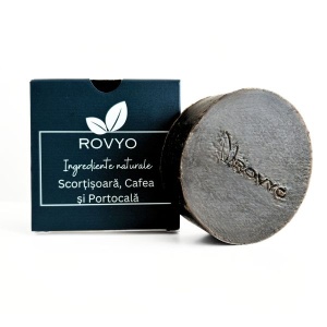 Sapun cu scortisoara, cafea si portocala Rovyo - 90 g