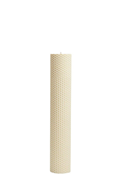 Lumanare ceara naturala de albine ALB LAPTE, model fagure 30/5,5cm