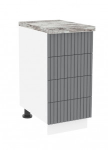 Кухненски модул SANY Д 400 бял+сив 3167