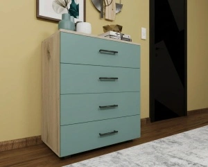 Скрин Ремо | ПДЧ цвят Скандинавски дъб / Зелен Пастел - Img 5
