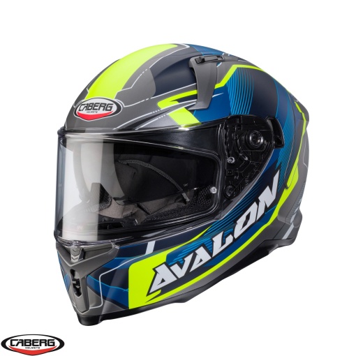 Casca integrala Caberg Avalon X SV Optic L8 gri/albastru/galben fluor mat