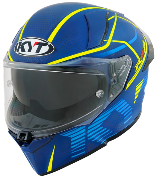 Casca integrala KYT R2R CONCEPT BLUE YELLOW ECE 22.06