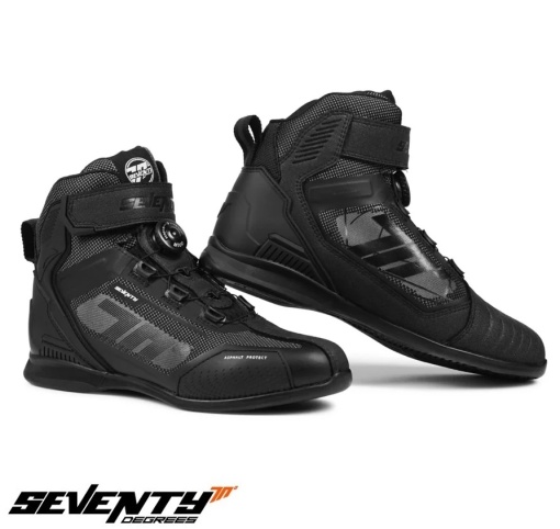 Ghete moto scurte Seventy Degress SD-BR3 Veloce PRO Negru