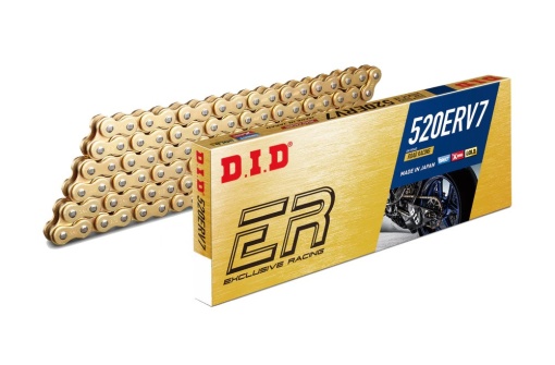 Lant de curse Exclusive D.I.D Chain 520ERV7 120 zale Gold/Gold