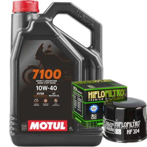 Pachet schimb ulei Motul 7100 10W40 4L + filtru ulei HF204