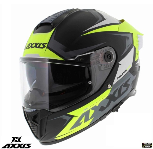 Casca integrala Axxis Hawk SV Judge B3 galben fluor mat negru mat - LICHIDARE STOC