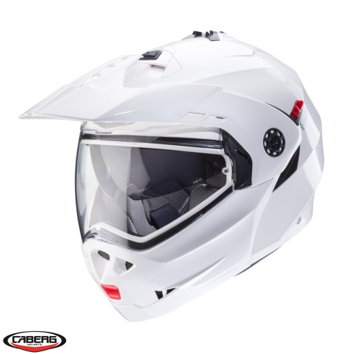 Casca modulabila (flip-up)/adventure Caberg Tourmax X SV alb metalic lucios