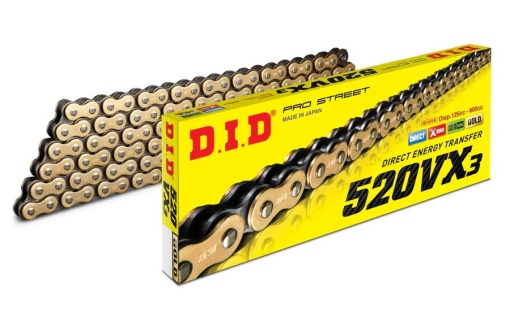 Lant VX series X-Ring D.I.D Chain 520VX3 122 zale auriu/negru