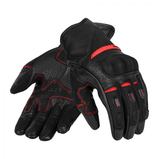 Manusi scurte piele textil SECA AXIS MESH II RED