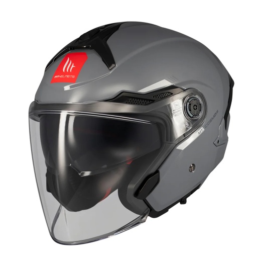 Casca open face motociclete MT Cosmo SV A2 gri lucios