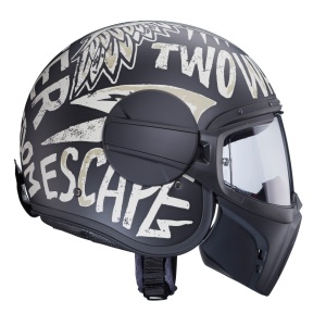 Casca Caberg model Ghost Nuke D5 negru/gri mat - fibra de sticla - Img 6