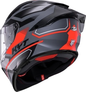 Casca integrala KYT R2R PARSEC MATT GREY/RED ECE 22.06 - Img 6